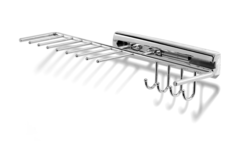Uitschuifbare dassenhouder 130mm chroom
