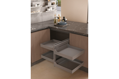 Rational corner b Soft Close 600mm ga anthracite  + 4 paniers bac anthracite