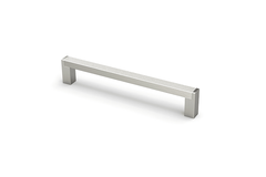 Poignée Bermeo, entraxe de perçages 192, L 205 mm, B 12 mm, H 32 mm, aspect inox brossé
