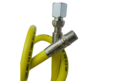 Flexible gaz naturel 'exagas inox'1/2" 1500mm jaune  