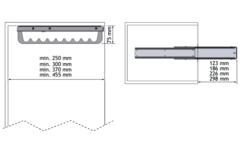 Chic line porte cintres extensible anthracite l.240mm 