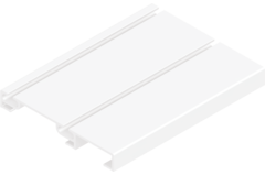 Rail inferieur double Terra/Base 5m alu blanc  