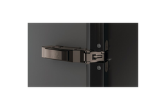 Charnière pour cadre en alu Sensys avec amortissement intégré (Sensys 8638i), en noir obsidien, en applique, Angle d'ouverture  95°, à visser (-)
