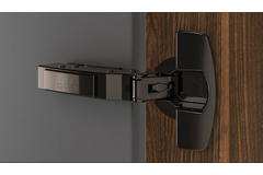 Charnière Sensys de 110°  sans fermeture automatique (Sensys 8675), en noir obsidien, rentrant, Angle d'ouverture  110°, TH-schéma de perçage 52 x 5,5 mm, à visser (-)