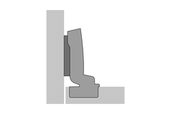 Charnière Sensys de 110° avec amortissement intégré (Sensys 8645i), nickelée, rentrant, Angle d'ouverture  110°, TH-schéma de perçage 52 x 5,5 mm, à visser (-)
