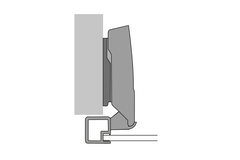 Charnière pour cadre en alu Sensys avec amortissement intégré (Sensys 8638i), en noir obsidien, en applique, Angle d'ouverture  95°, à visser (-)