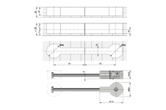 Raccord de tablette quick- M8 x150mm for.35mm 