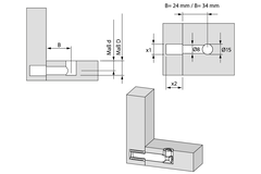 FF verbindingssysteem behuizingué staal 12x7.5mm