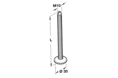 Vis regl.pour soccles M10x80 