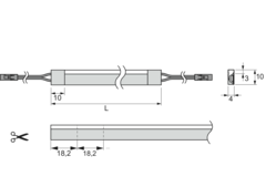 Strip Led Octopus Emotion 4x10mm 2.2m 12V 7.2W/m 