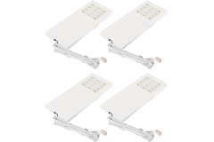 Hera set 4 x slim-pad Led 5w 24V 3000K blanc + transfo 30W