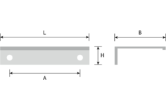 Greep 2883 18x42x70mm - 50mm alu geanod.