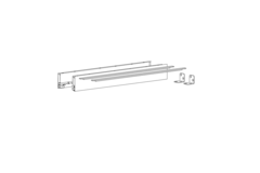 AvanTech YOU set zijwand h77 l550mm antraciet L/R zonder frontbevestiging