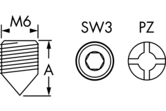 PV verbindingssysteem zeskantvijs M6