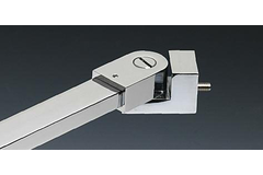 Vaste stabilisatiestang wand/glas met lage klem, voor 8/12 mm glas, L1541, chroom