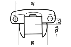 Charniére projet boîtier mb-6010 8010 tourillon 