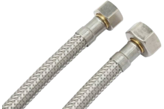 Tuyau flexible chrome saniflex 300mm 3/8f - 1/2f  