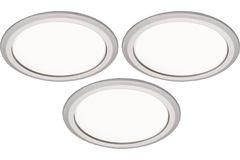 LD8001-55 set leds encastrables 3x3W 4000K alu + convertisseur dimmable + cäble 2000mm