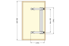 Set-charniere Monoflat Lin-X600 nickele