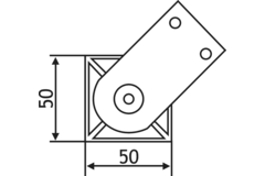 Meubelpoot capri alu h.150 mm mat zwart
