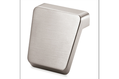 Bouton Milo, entraxe de perçages 16, L 40 mm, B 41 mm, H 28 mm, aspect inox brossé