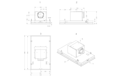 Novy Pureline 90 cm RVS motor met Led