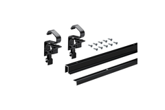 WingLine L, Profielset met geleiding onderaan, 2400, zwart gepoedercoat