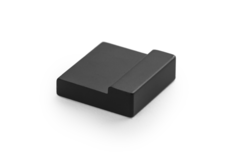 Bouton Moka ea16 32x30x10 alu noir 