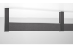 Barre pend. rectang. linear alu noir 10x30x2500mm  profilé pvc