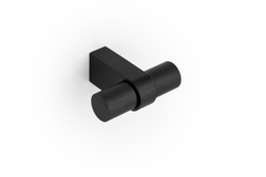 Bouton T NOBB L52 aluminium brossé noir