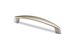 Poignée Dinia, entraxe de perçages 96, L 118 mm, B 16 mm, H 28 mm, aspect inox brossé