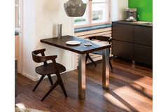 Pied jumbo inox-look h.700mm  sans plaque de fixation