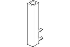 Support gauche pour barre de penderie Linear 2 noir