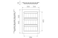 Basic kruidenlade k 40 cm wit 350 x 500 mm