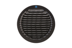 Grille ronde estampée en alu 435r d145mm noir  