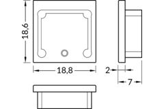 Eindstuk Smart16 wit
