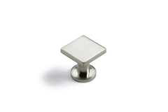 Knop Fogo, L 25 mm, B 25 mm, H 23 mm, roestvrij staal finish geborsteld