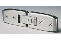 Charnière serie 600 régl.verre/verre 8/12mm ligne inox look