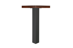 Pied de table Q100 noir mat 100x100mm h71 reglabl e 