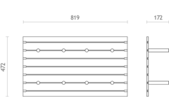 Filo frontlade bordenhouder V3 90 zwart