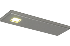 D'lau Led rechthoekig onderbouw 3W 3200K RVS-look- -touch 10w met dimmertransfo