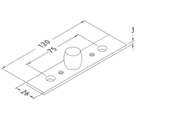 Pivot supérieur, inox (cnc)