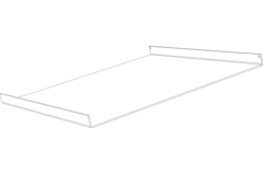 One metaalplaat 300mm zwart