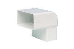 Coude 90° tube plat d.100 eco blanc  