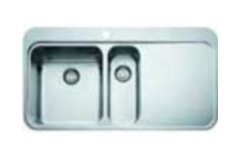 Franke Sinos inox 1+1/2 bac 965x510  slimtop | à affleurer 