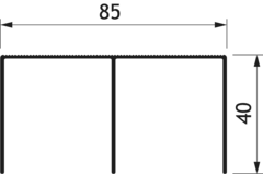 Rail support double Terra S85 6m alu noir  
