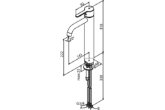 Damixa silhouet pr lavabo large chrome 