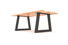 Piètement trapèze 80x80mm noir mat h.720xl.950 mm 