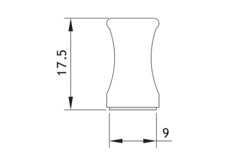 Poignée pour portes coulissantes avec fixation VHB, B8 H17 L260, aluminium mat