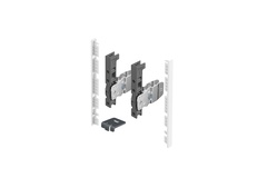 AvanTech YOU Set verbinders voor inliggend front om zelf op maat te maken, te gebruiken met ladezijwand, systeemhoogte  139, wit